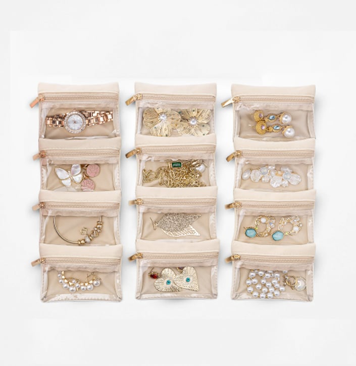 Travel Jewelry Box with Small Pouches