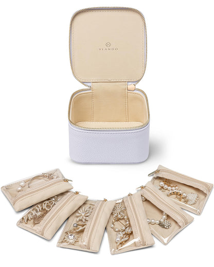 Travel Jewelry Box with Small Pouches