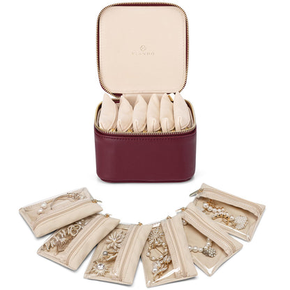 Travel Jewelry Box with Small Pouches