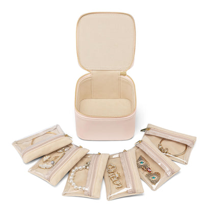 Travel Jewelry Box with Small Pouches