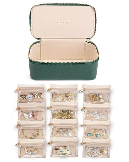 Travel Jewelry Box with Small Pouches
