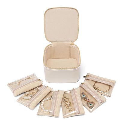 Travel Jewelry Box with Small Pouches